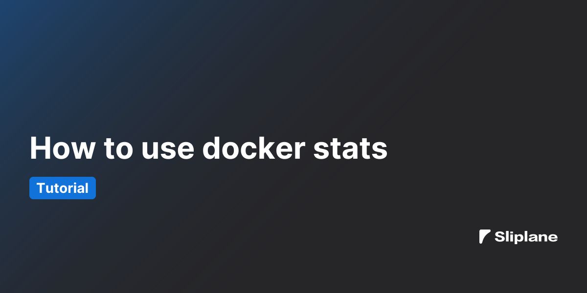 Wie man docker stats verwendet